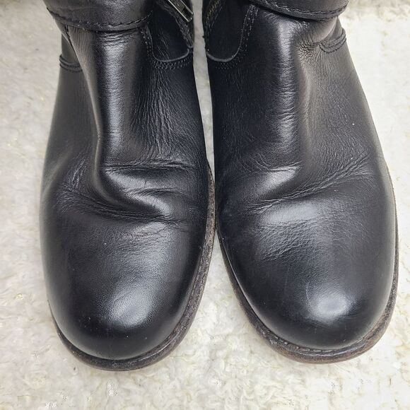 Frye Phillip Black Leather Womens Riding Boots size 6.5 - Picture 4 of 10
